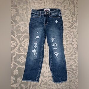 Abercrombie Kids Blue Distressed Straight Leg Jeans
